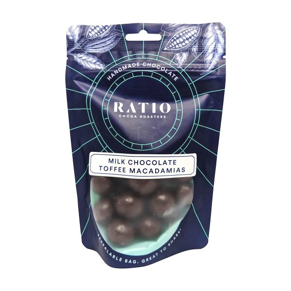 Ratio Milk Chocolate Toffee Macadamias 180g