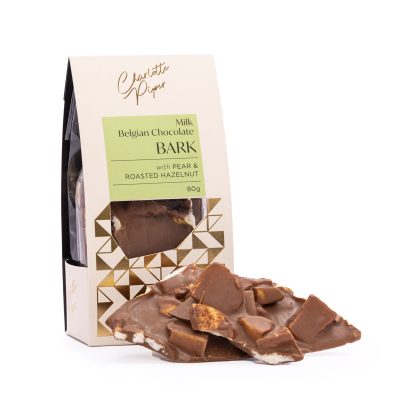 Charlotte Piper Milk Chocolate Pear & Roasted Hazelnut Bark 80g